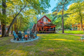Sauna and 2-Story Deck Luxe Poconos Chalet Lake Harmony